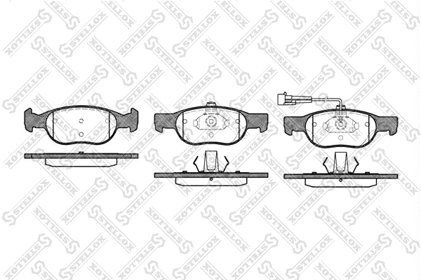 Kit de plaquettes de frein, frein à disque STELLOX 599 011B-SX