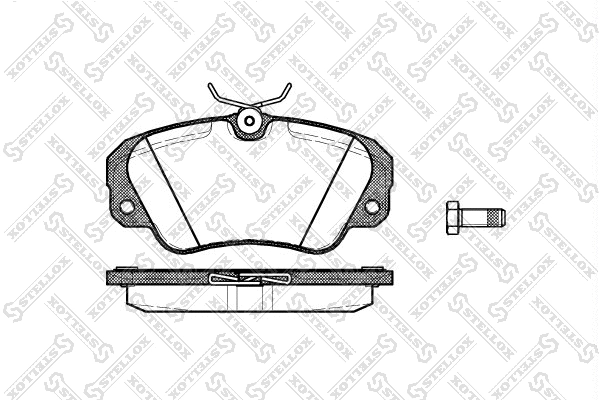 Kit de plaquettes de frein, frein à disque STELLOX 393 000B-SX