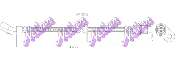 Flexible de frein KAWE H7058