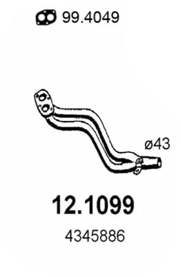 Tuyau d'échappement ASSO 12.1099