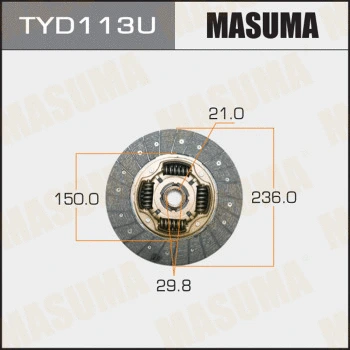 Disque d'embrayage MASUMA TYD113U