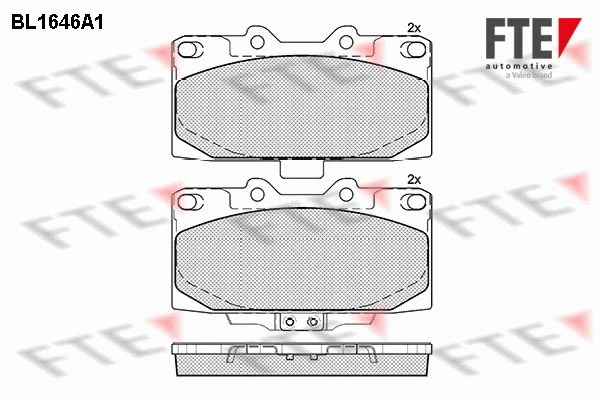 Kit de plaquettes de frein, frein à disque FTE 9010267
