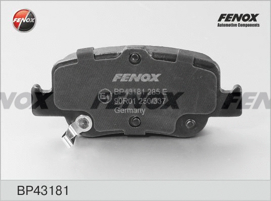 Kit de plaquettes de frein, frein à disque FENOX BP43181