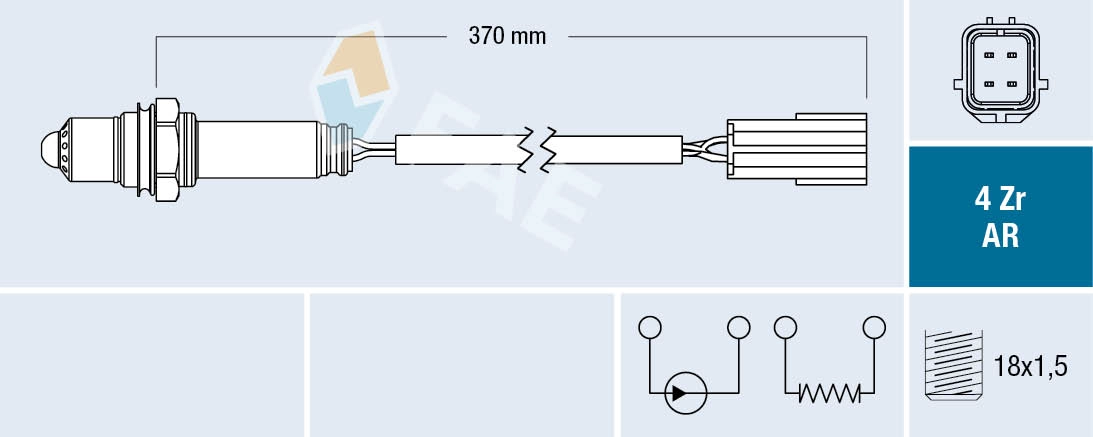 Sonde lambda FAE 75666