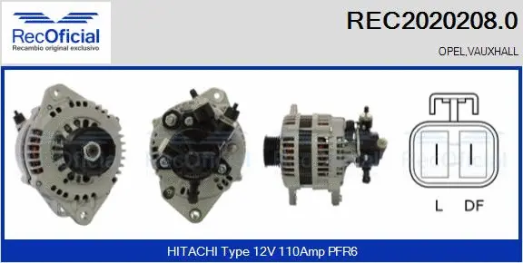 Alternateur RECOFICIAL REC2020208.0