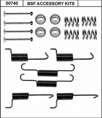 Kit d'accessoires, mâchoires de frein de stationnement BSF 00740