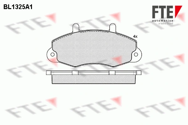 Kit de plaquettes de frein, frein à disque FTE 9010114