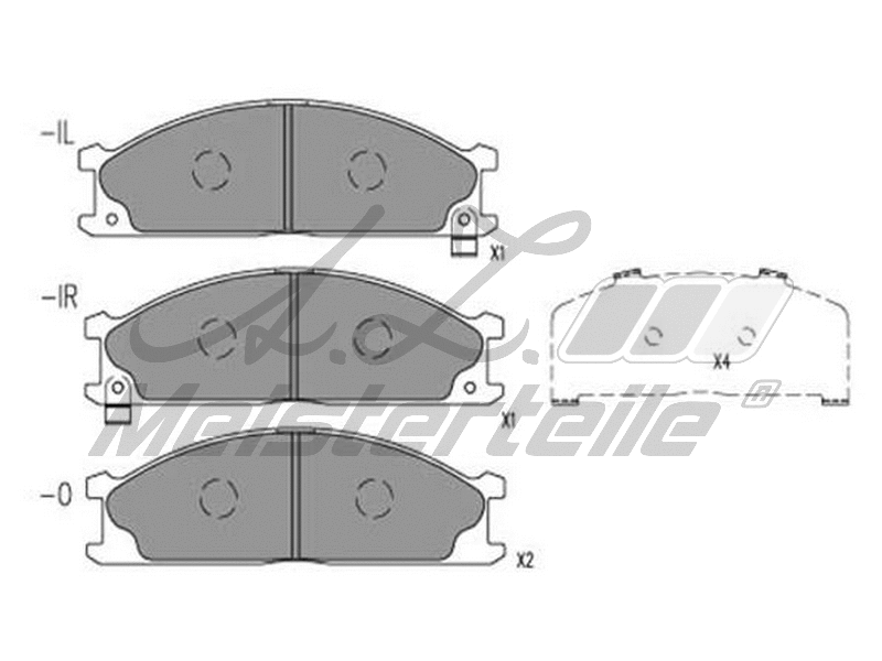 Kit de plaquettes de frein, frein à disque A.Z. Meisterteile AZMT-44-022-2394