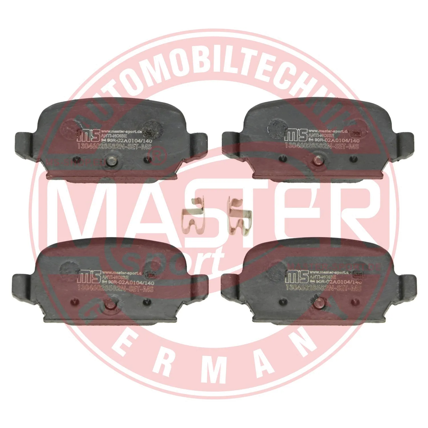 Kit de plaquettes de frein, frein à disque MASTER-SPORT GERMANY 13046028582N-SET-MS