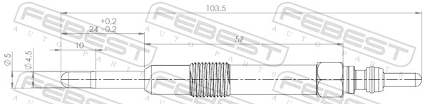 Bougie de préchauffage FEBEST 28642-003