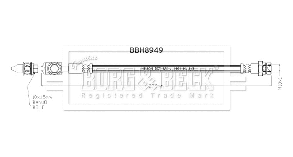 Flexible de frein BORG & BECK BBH8949