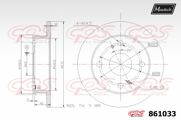 Disque de frein MAXTECH 861033