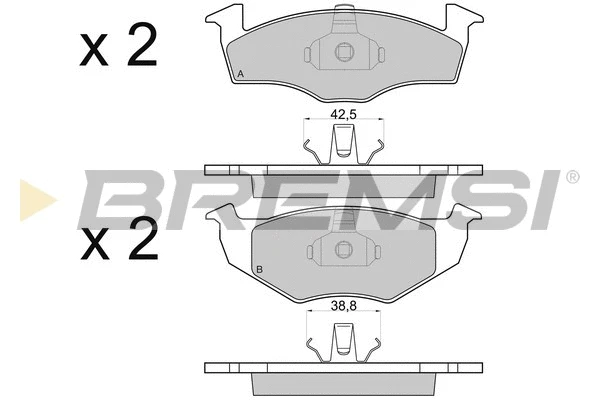 Kit de plaquettes de frein, frein à disque BREMSI BP2682
