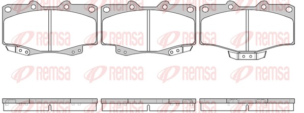 Kit de plaquettes de frein, frein à disque REMSA 0315.04
