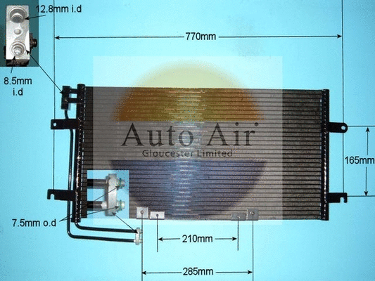 Condenseur, climatisation AUTO AIR GLOUCESTER 16-9914