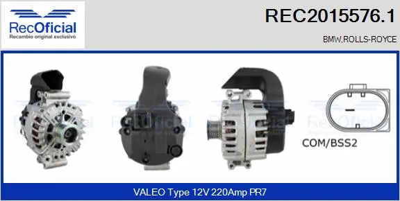 Alternateur RECOFICIAL REC2015576.1