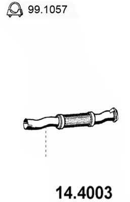 Tuyau d'échappement ASSO 14.4003