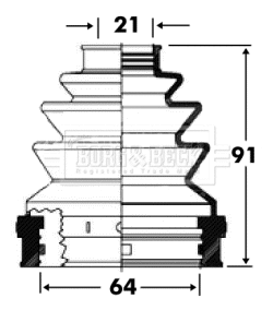Jeu de joints-soufflets, arbre de commande BORG & BECK BCB2818