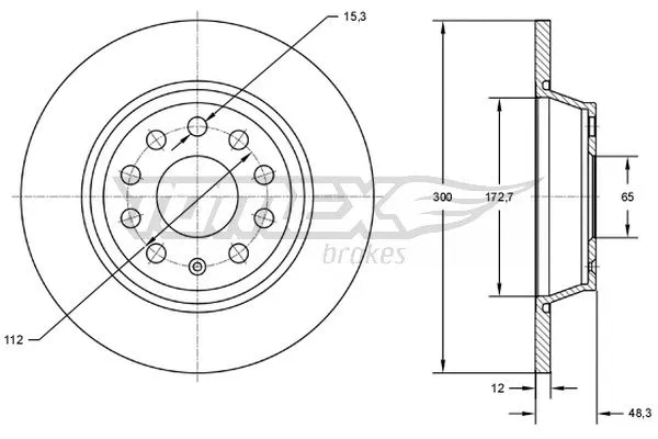Disque de frein TOMEX Brakes TX 72-69