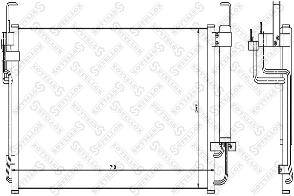 Condenseur, climatisation STELLOX 10-45107-SX