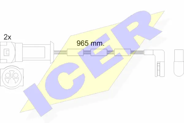 Contact d'avertissement, usure des plaquettes de frein ICER 610068 E C