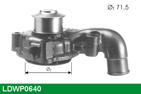 Pompe à eau, refroidissement du moteur LUCAS LDWP0640