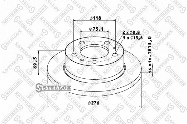 Disque de frein STELLOX 85-00718-SX