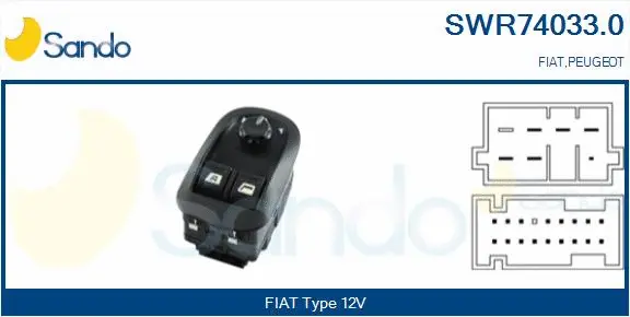 Interrupteur, lève-vitre SANDO SWR74033.0