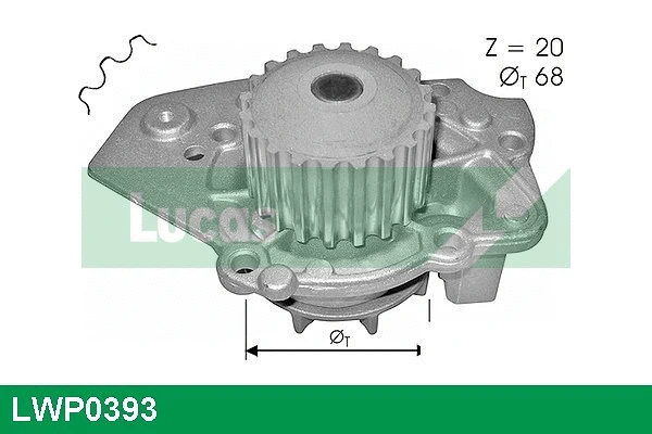 Pompe à eau, refroidissement du moteur LUCAS LWP0393