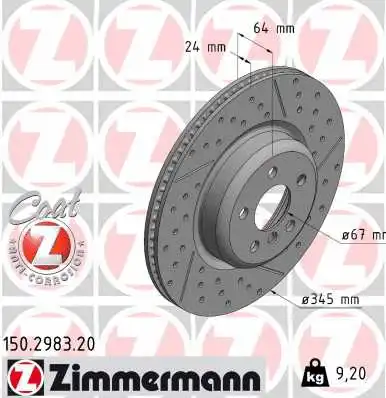 Disque de frein ZIMMERMANN 150.2983.20