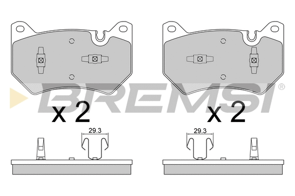 Kit de plaquettes de frein, frein à disque BREMSI BP3869