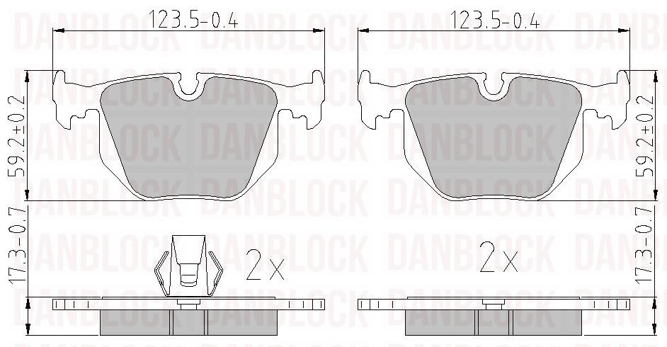 Kit de plaquettes de frein, frein à disque DANBLOCK DB 510329