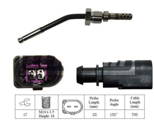 Capteur, température des gaz LEMARK LXT234