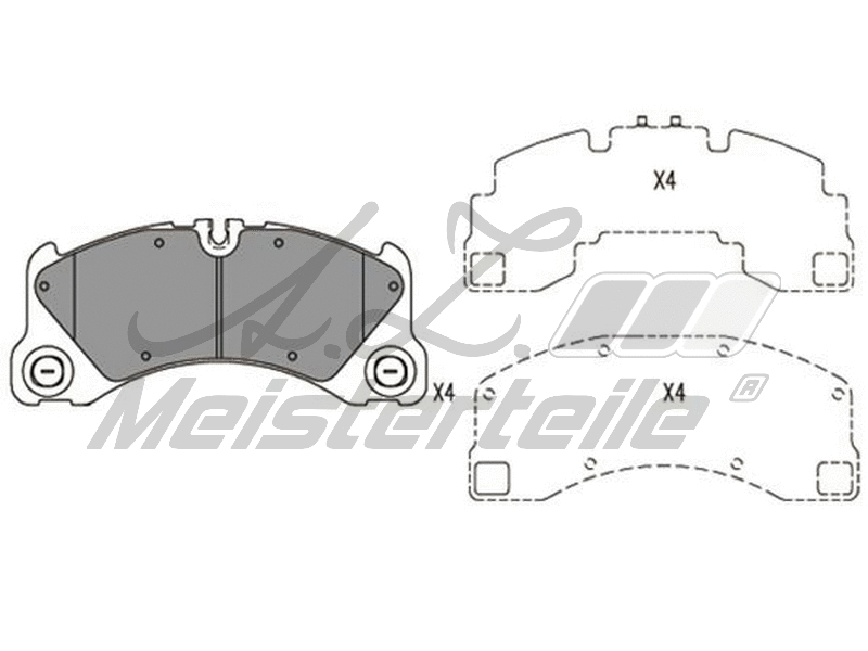 Kit de plaquettes de frein, frein à disque A.Z. Meisterteile AZMT-44-022-2069