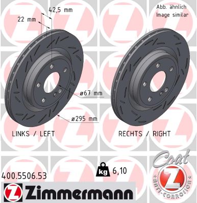 Disque de frein ZIMMERMANN 400.5506.53