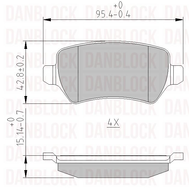 Kit de plaquettes de frein, frein à disque DANBLOCK DB 510239