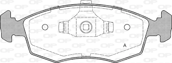 Kit de plaquettes de frein, frein à disque OPEN PARTS BPA0172.34