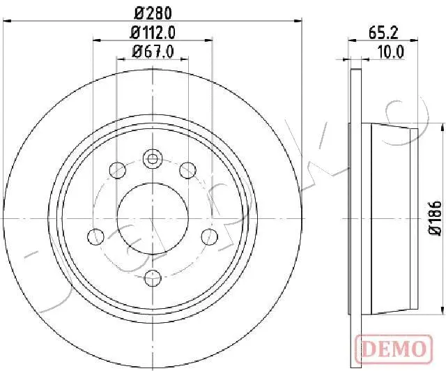 Disque de frein JAPKO 610530C