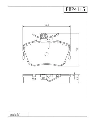 Kit de plaquettes de frein, frein à disque FI.BA FBP4115