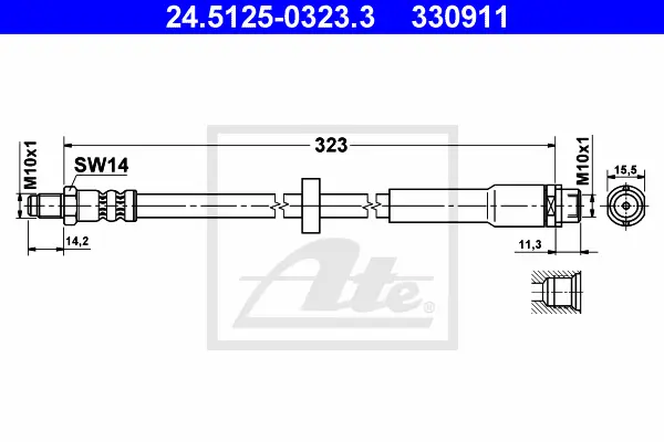 Flexible de frein ATE-APAC 24.5125-0323.3