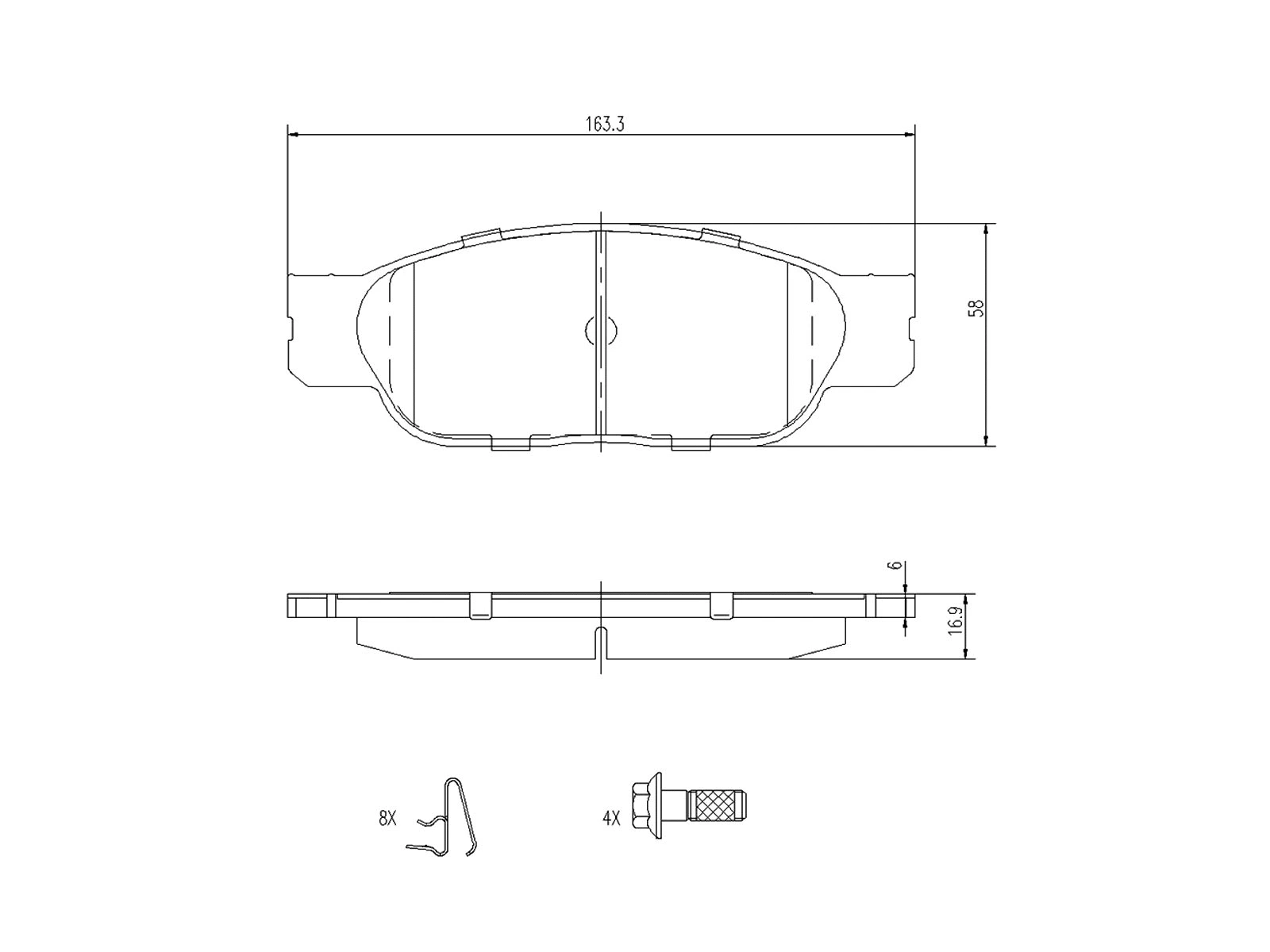 Kit de plaquettes de frein, frein à disque A.Z. Meisterteile AZMT-44-022-1122
