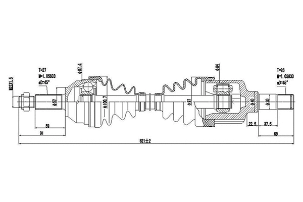 Arbre de transmission DYNAMATRIX DDS218001