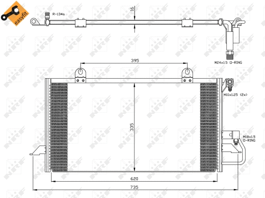 Condenseur, climatisation NRF 35248