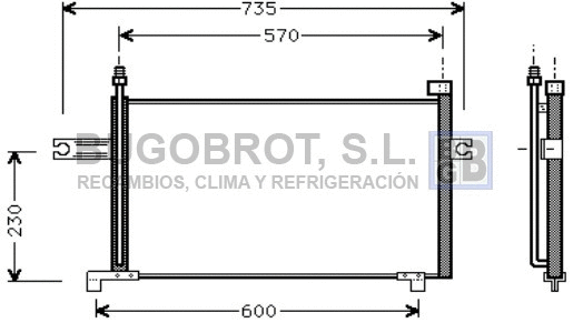 Condenseur, climatisation BUGOBROT 62-DN5175