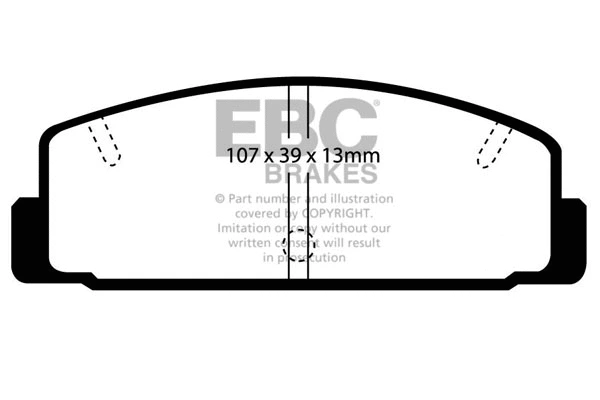 Kit de plaquettes de frein, frein à disque EBC Brakes DP5729NDX