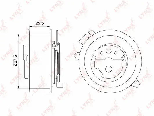 Poulie de tension, courroie crantée LYNXAUTO PB-1251