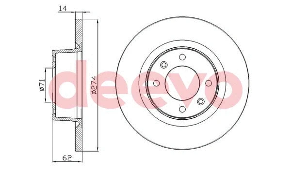 Disque de frein DEEVO BD13760