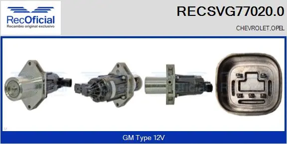 Vanne EGR RECOFICIAL RECSVG77020.0