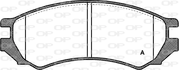 Kit de plaquettes de frein, frein à disque OPEN PARTS BPA0344.00