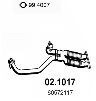 Tuyau d'échappement ASSO 02.1017